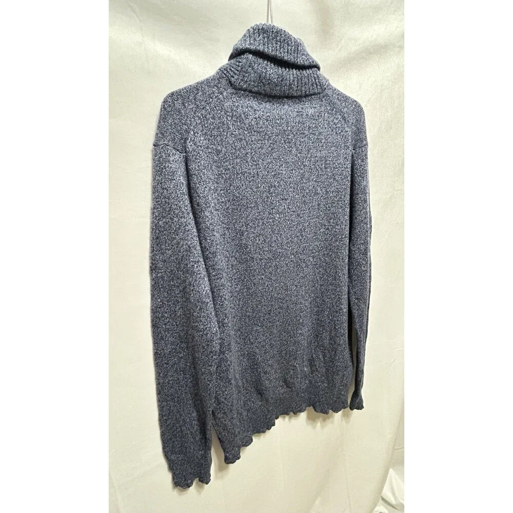 J. Crew Mens Large Wool Blue Shawl‎ Collar Two Button Sweater